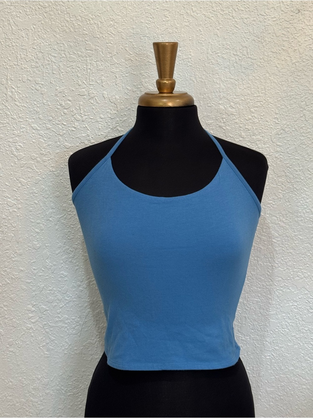 Tilly's Slate Blue Cropped Halter Top
